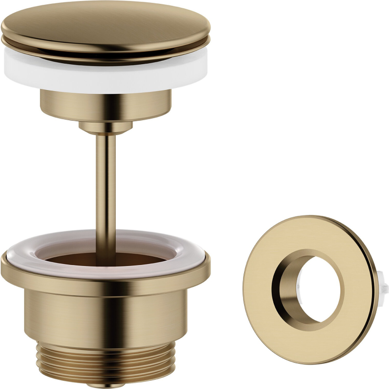 Damixa bottenventil, push-open, borstad brons