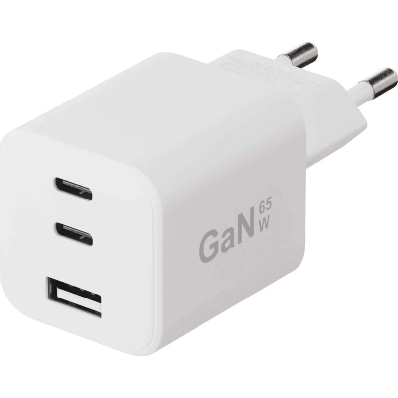 X2O 65W Tripple Home Charger USB-C/C/A GaN - White