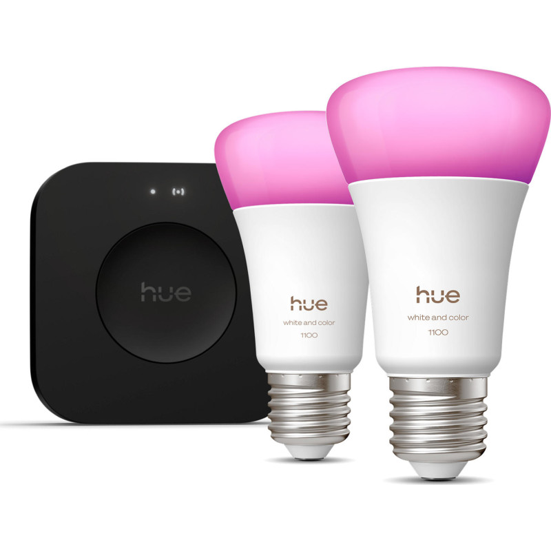 Philips Hue White Color Ambiance E27 pære, startersæt 2-pak