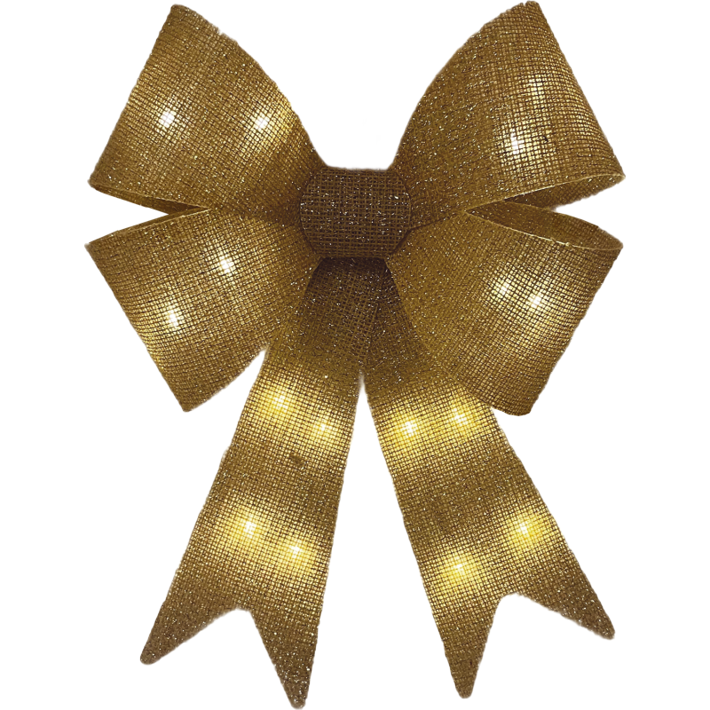 Veli Line sløjfe, batteri, 16 LED, guld
