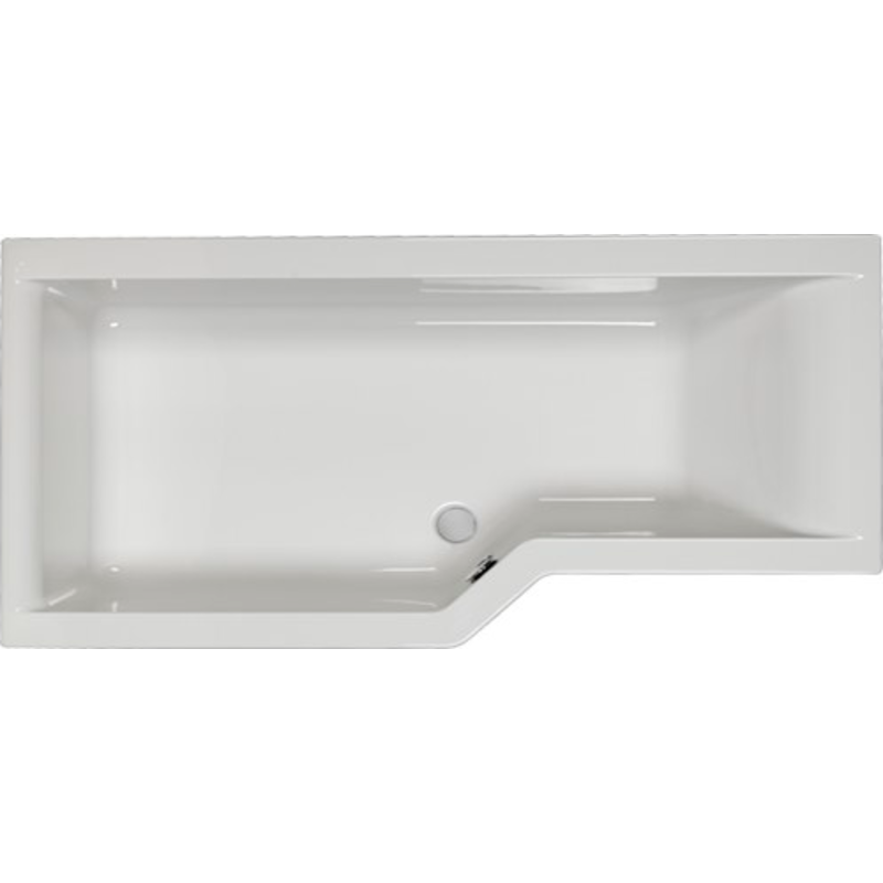 Strømberg Urban Edge badkar, 157,5x84,5 cm, vänster, vit