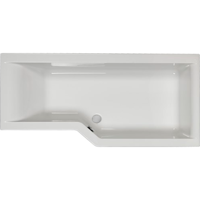 Strømberg Urban Edge badkar, 157,5x84,5 cm, höger, vit