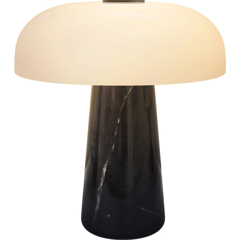 Dtfp Glossy genopladelig bordlampe, sort marmor