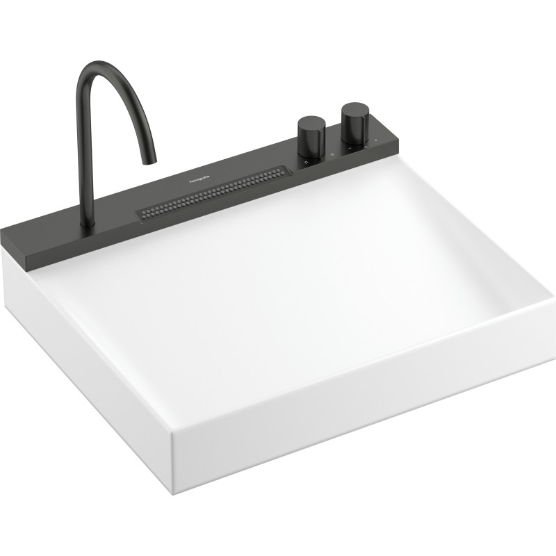 Hansgrohe Avalegra Aquaunit håndvask med armatur, 58x47,5 cm, børstet sort krom