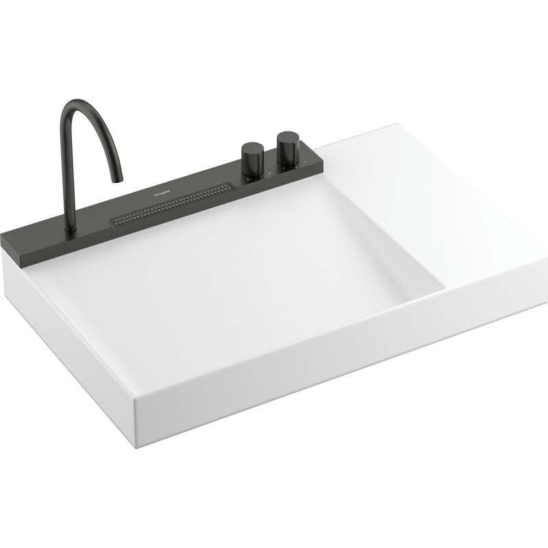 Hansgrohe Avalegra Aquaunit håndvask med armatur, 78x47,5 cm, børstet sort krom