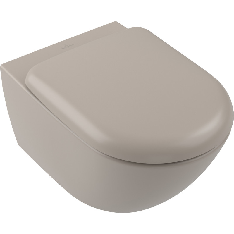 Villeroy & Boch Antao væghængt toilet, uden skyllekant, rengøringsvenlig, mat beige
