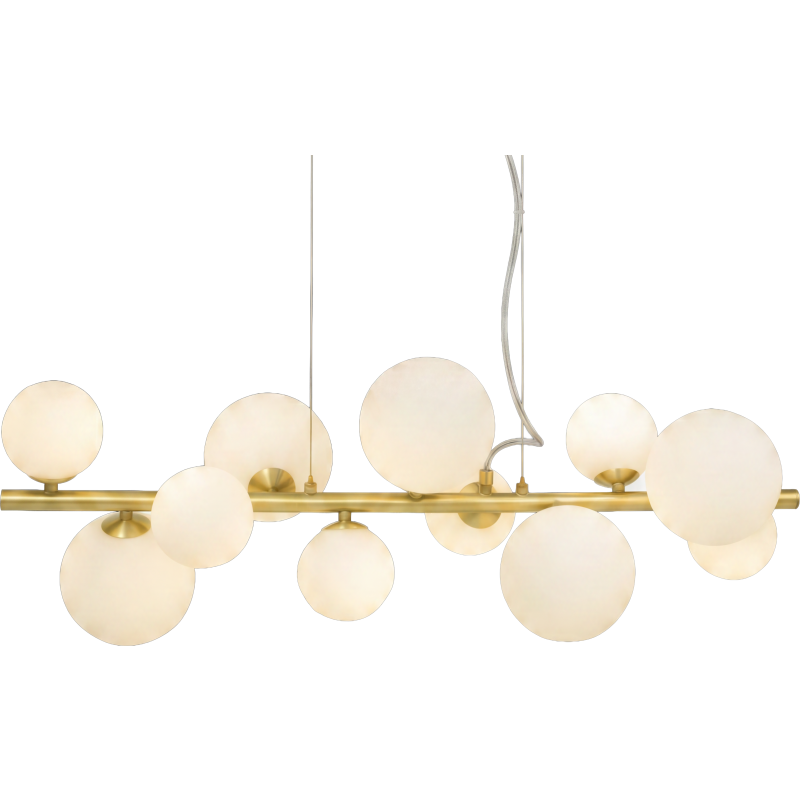 Aneta Lighting Molekyl langbordspendel, messing/hvid