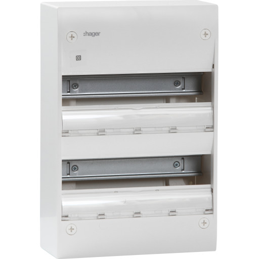 Hager gruppetavle 26 modul med DIN-skinne