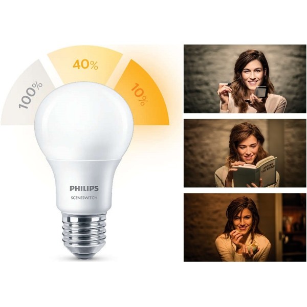 Philips SceneSwitch LED PÆRE E27 | LED Lyspære Philips SceneSwitch LED PÆRE E27 | LED Lyspære