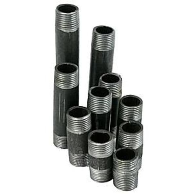 Sort nippelrør 3/8