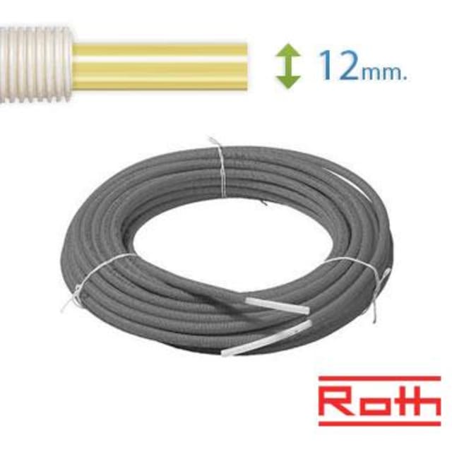 60 meter Roth universal pex rør-i-rør til vand og varme, 12 mm ...