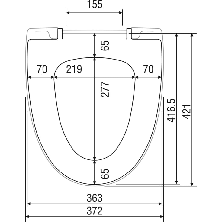 MKW Sign/Cera toiletsæde, sort