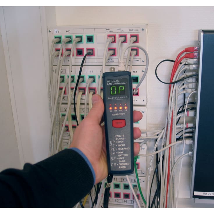 Kabeltestare Elma 45 LAN för UTP och coax