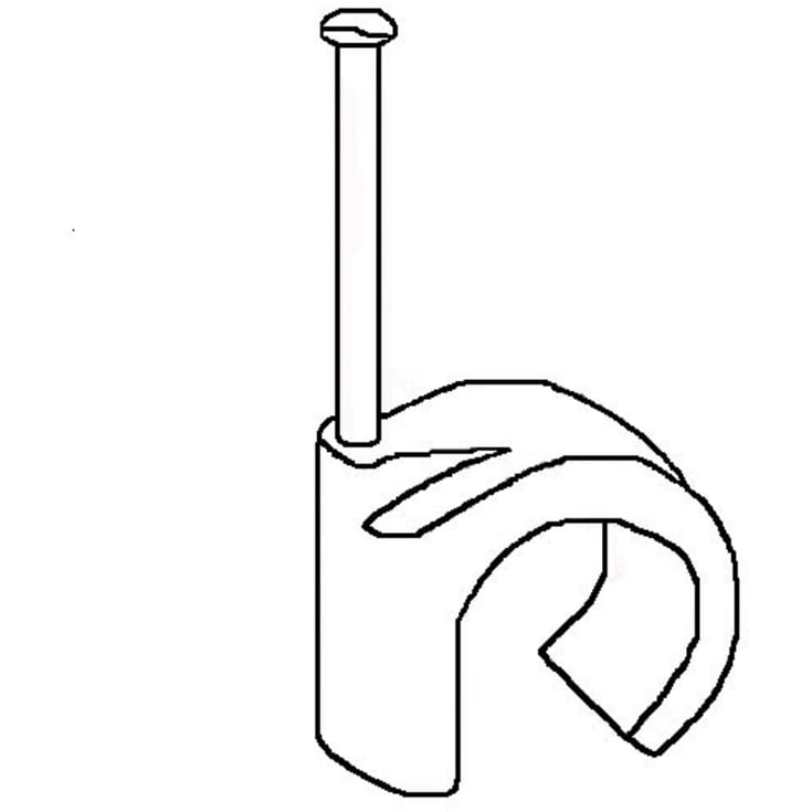 100 stk Schneider Thorsman kabelclips,, 10-14 mm, grå