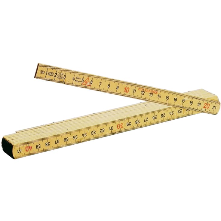 Hultafors 2 meter glasfiber tommestok i 12 led