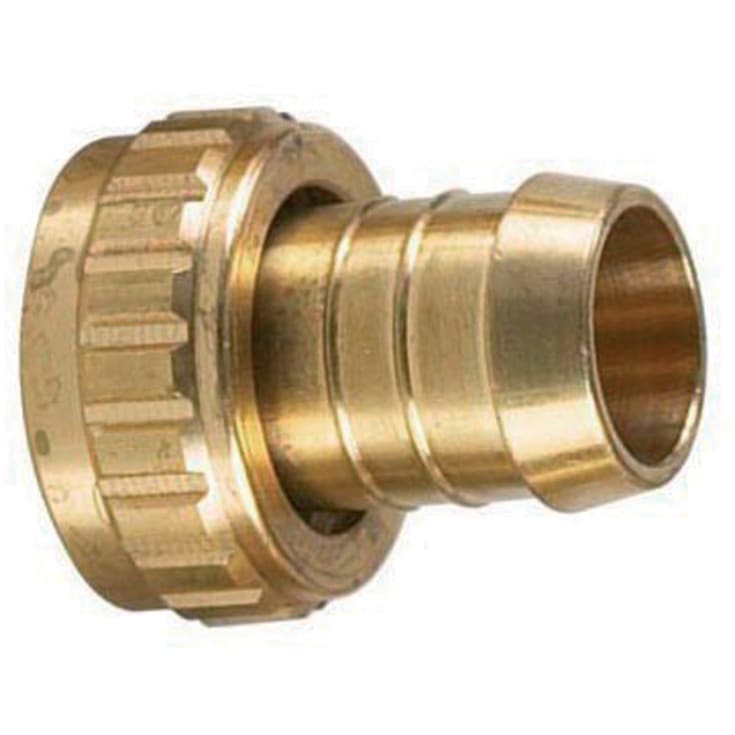 3/4" messing slangeforskruning til 3/4" slange