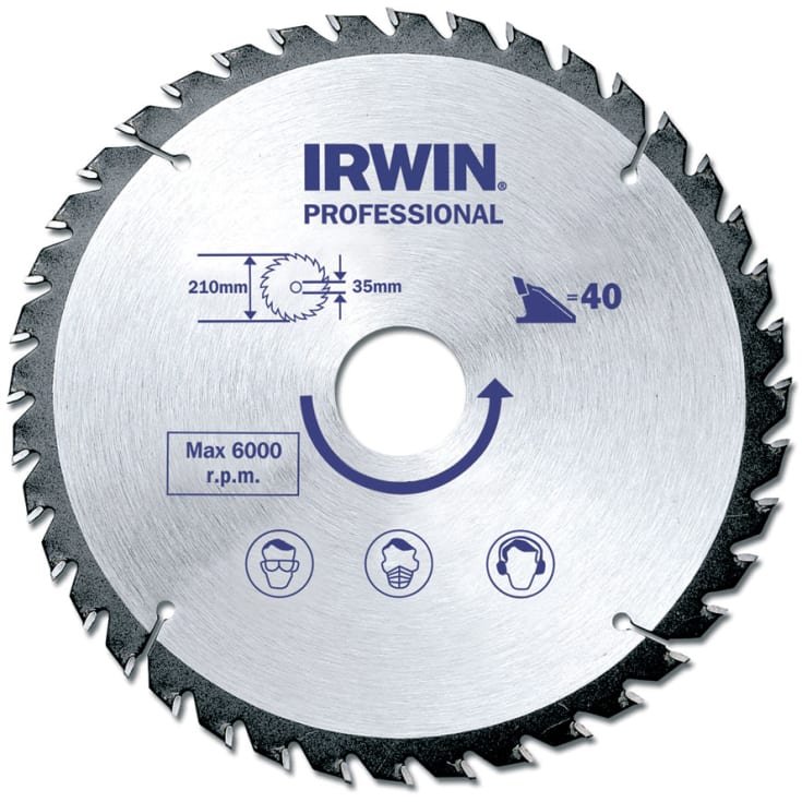 Irwin rundsavklinge, Ø190/30 mm, 40 td.