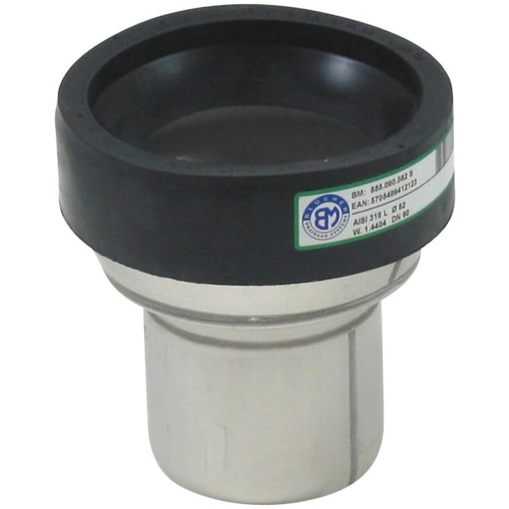 10 stk 82 mm Klosettilslutning syrefast AISI316L/EN1.4404 BLÜCHER