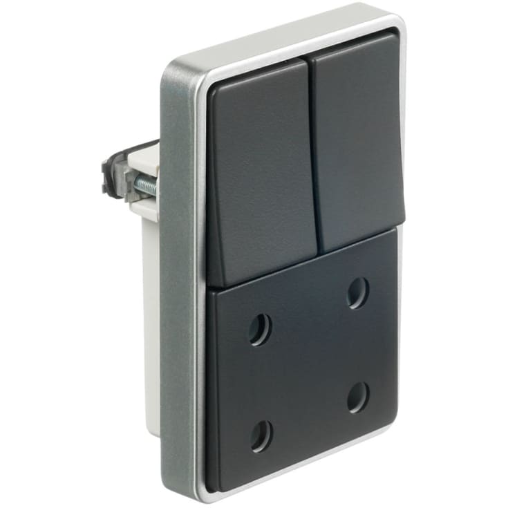 LK Fuga ramme Baseline 50, 1,5 modul, stålmetallic