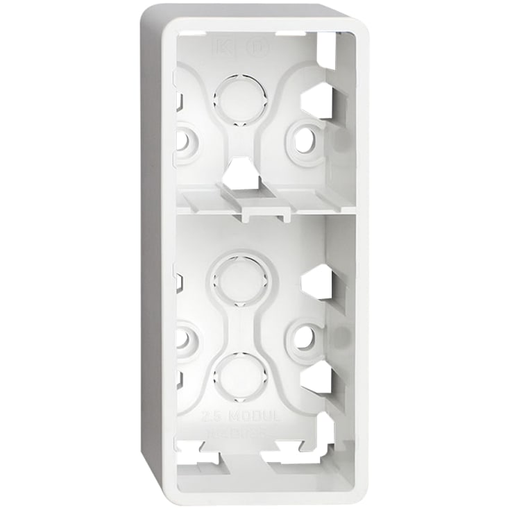 LK Fuga Baseline 50 underlag, 2,5 modul, hvid