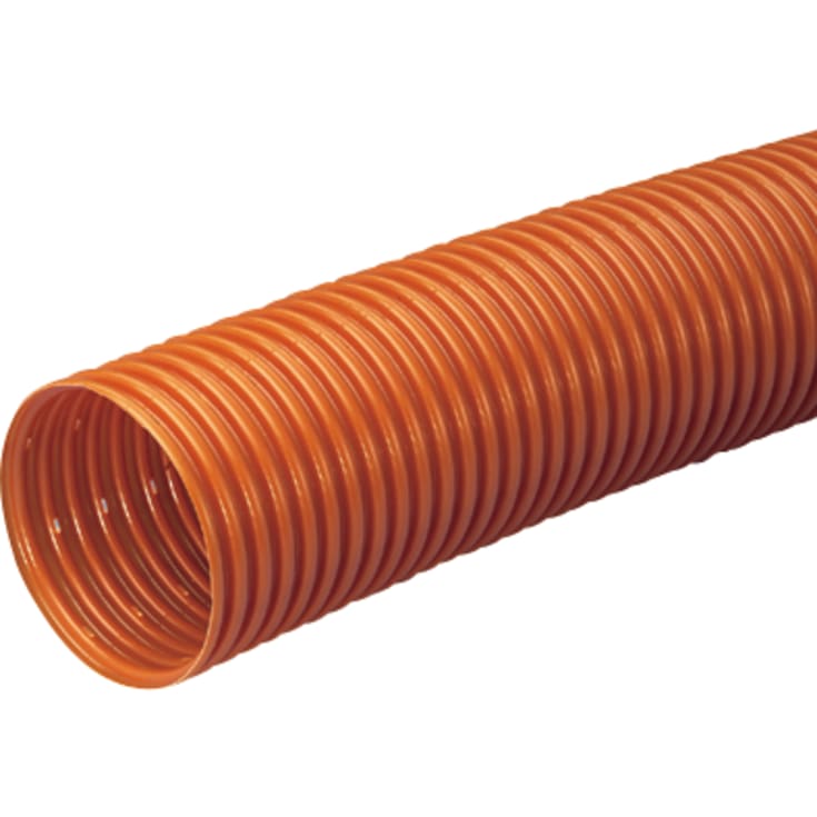 30 meter Wavin 92/80 mm PVC-drænrør med 1,5 x 5 mm slids, 30 m, brun