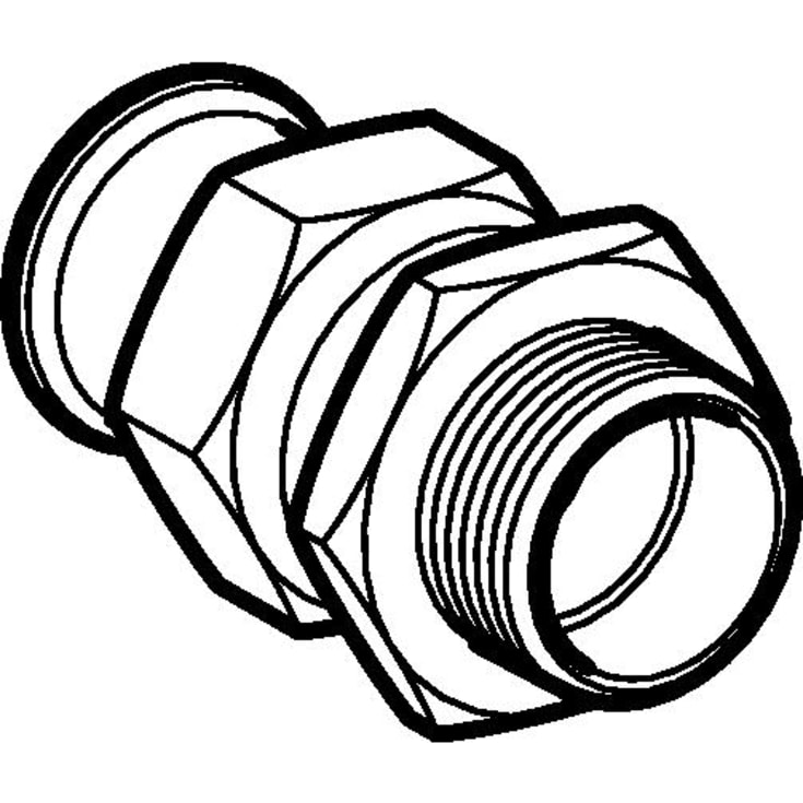 5 stk Geberit Mapress overgangsnippel, 28 mm x 1"