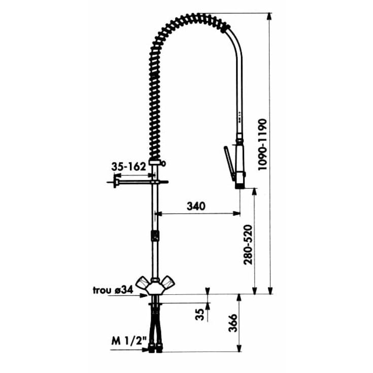CMA STORKØKKEN ARMATUR U/TUD