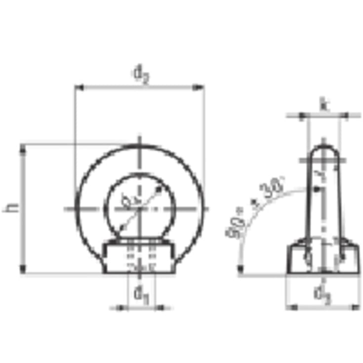 5 stk M24 RINGMUTTER FZB DIN 582