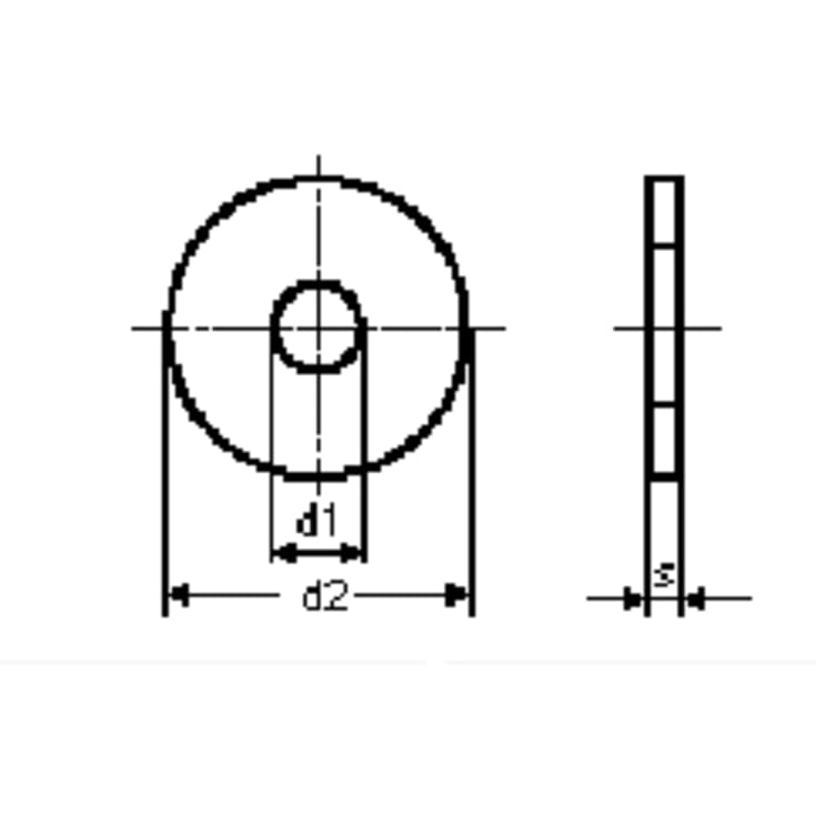 Skjermskive M12, 13 x 37 x 3 mm, A4, DIN 9021