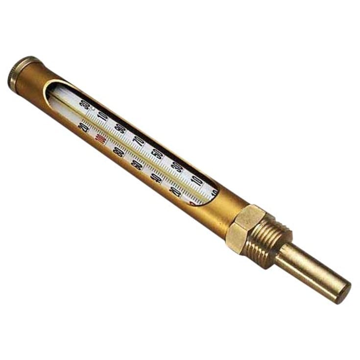 Stavtermometer kort 1/2" x 45 mm 0-130°