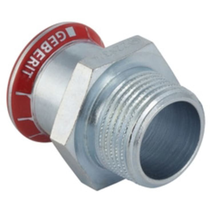 Geberit Mapress forzinket overgangsnippel t/varmeanlæg 22 mm x 1/2"