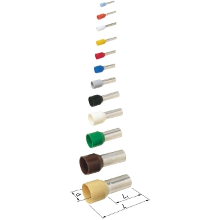 500 stk Grommet Isolert 2,5 mm² grå A2,5-8ETT