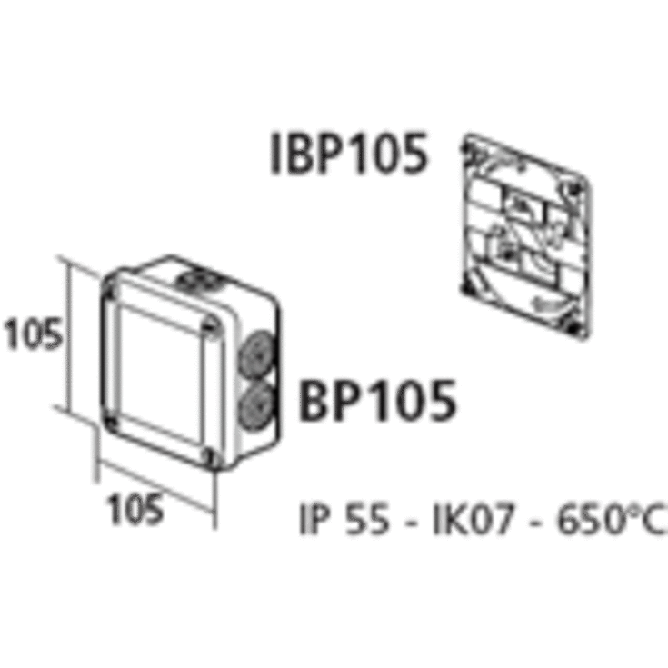 Boxfäste för IBP 105 x 105