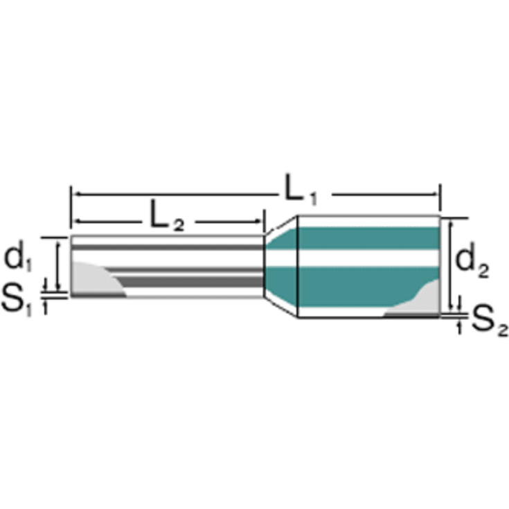 100 stk Tylle Isolerede 10 mm² elfenben H10,0/22 (100) (W)