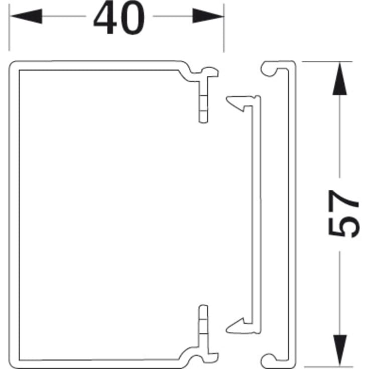 2 meter Tehalit kabelkanal 40060