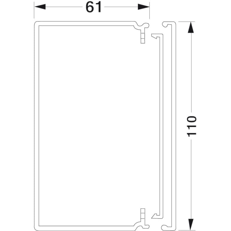 2 meter KABELKANAL KOMP LFH 60110 PH