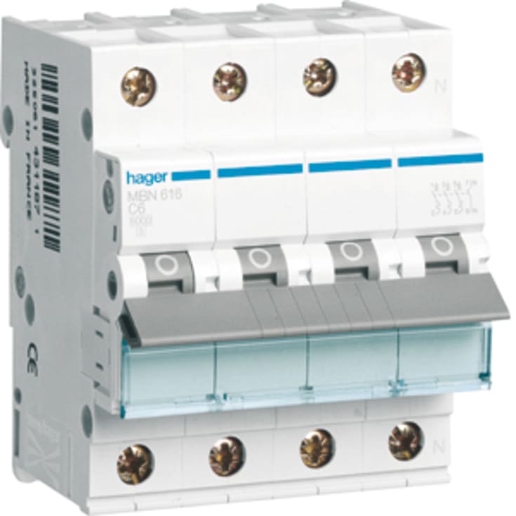 3 stk Strømbryter 3P+NB 32A 6kA 4M MBN632E