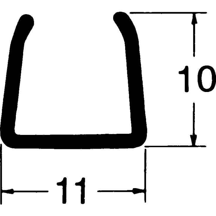 2 meter Tehalit kabelkanal, 11x10 mm, hvid