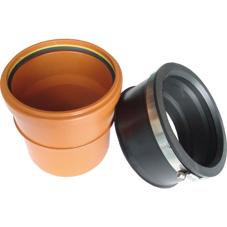 Lauridsen 110/127 x 90 mm manchet/rør, til plast, glat spids