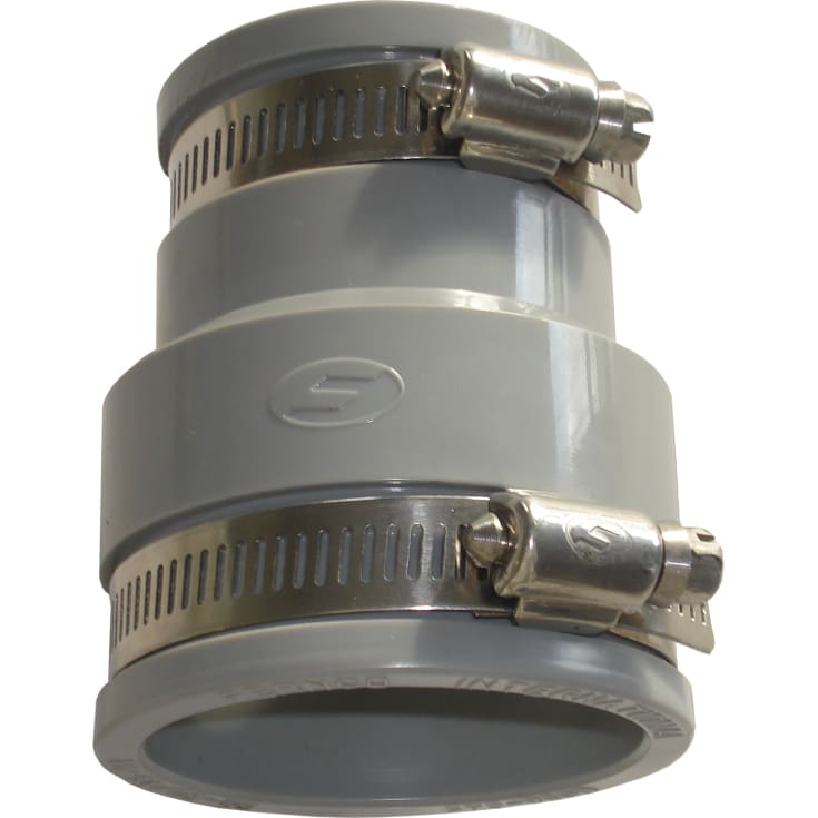 Fernco 38-45/102-112 mm kobling, grå, over bakken