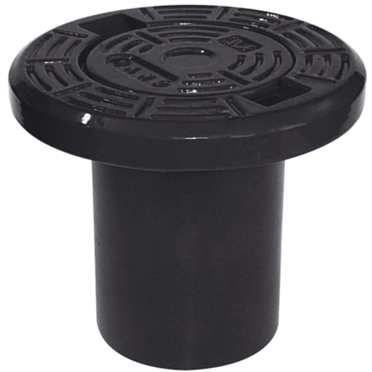 AVK 210 x 180 mm rundt, flydende gadedæksel, komposit, sort