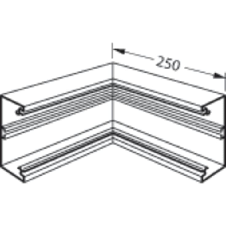 Indvendigt hjørne til BR 70130 L8771 perlehvid