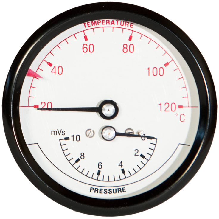 80 mm Hydrotermometer 120° 10MVS