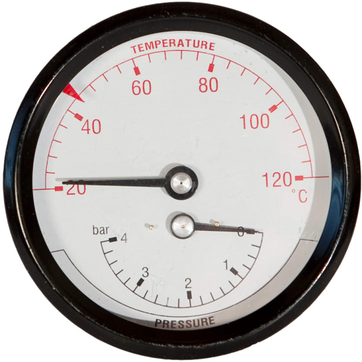80 mm Termomanometer 0-4 bar