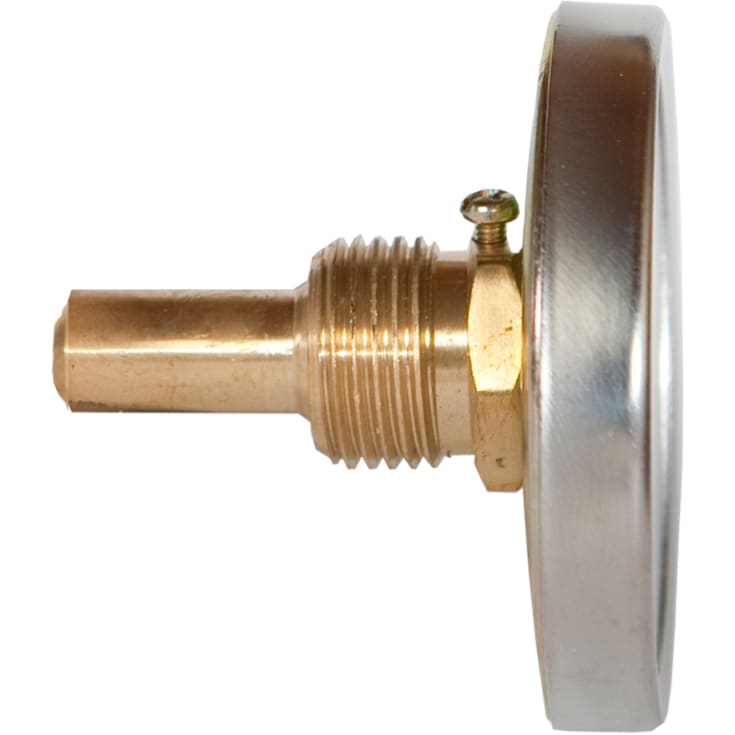 Skivetermometer 1/2" x 45 mm Ø63 mm 120°