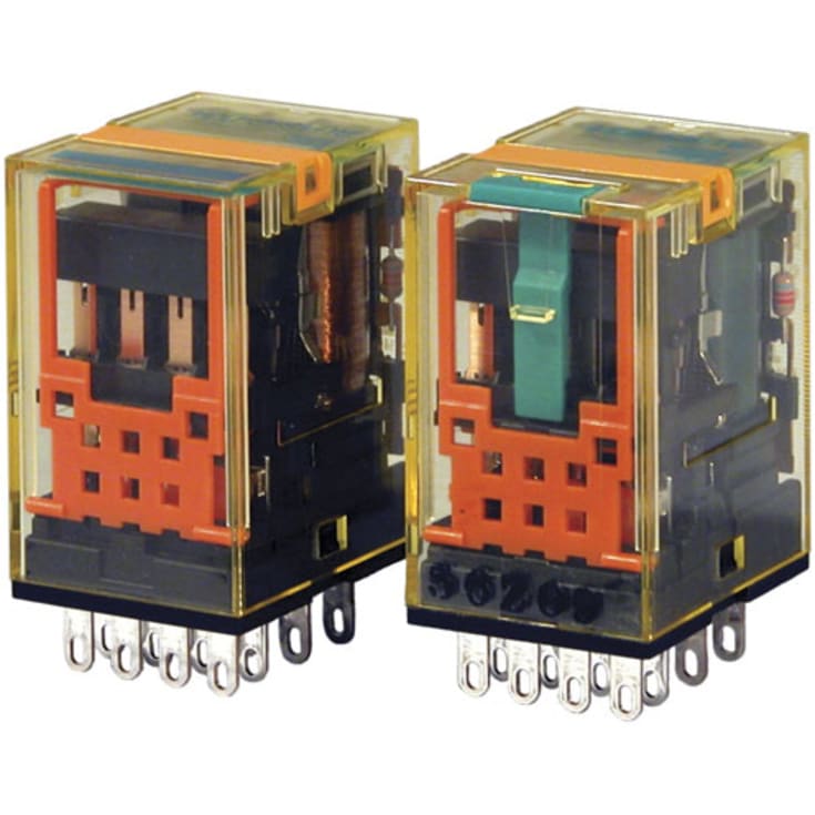 10 stk Relæ RU4S-A24 4-polet 24V AC 6A