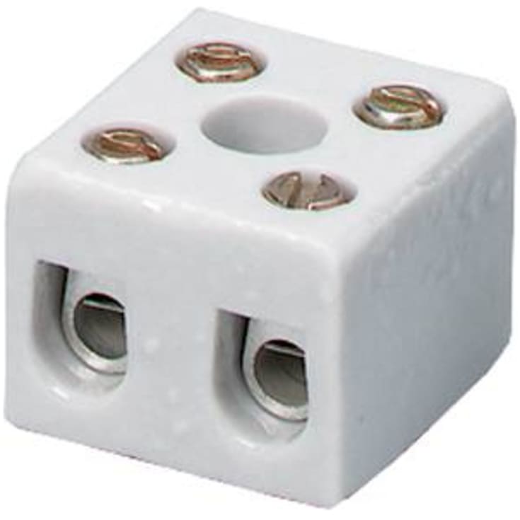Kronemuffe porcelæn 2 polet 2,5 mm²