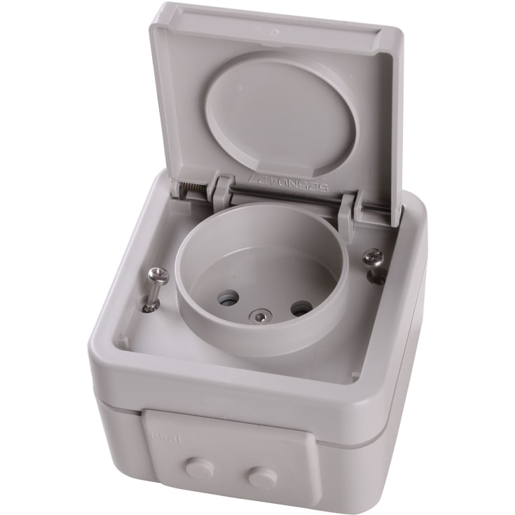 LK Opus 73 Stikdåse, Lysegrå