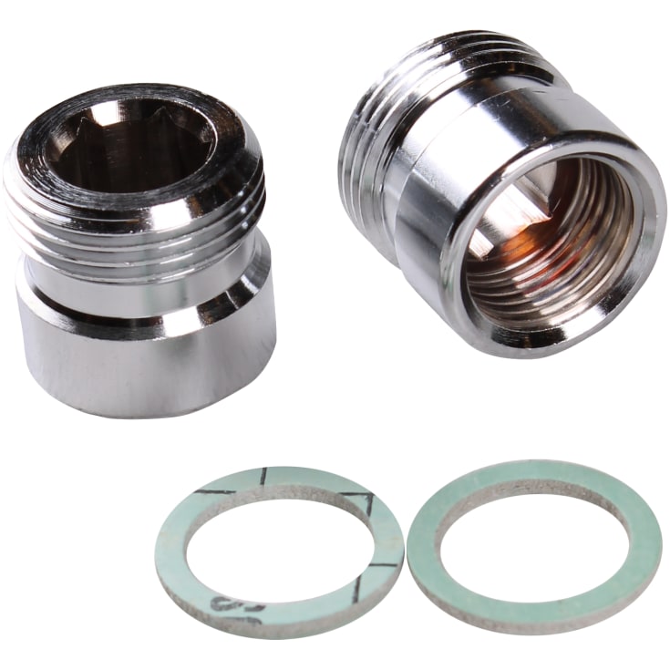 3/4" x 1/2" forskruning ligeløbende nippel/muffe 25 mm