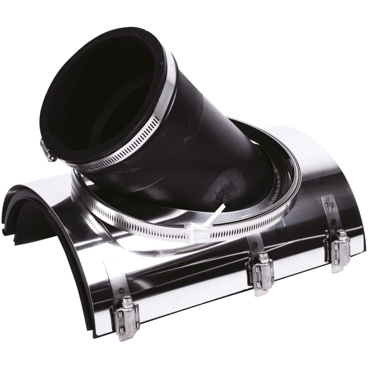 Lauridsen 300-600 x 200 mm 45 gr. salgrenrør med spennbånd